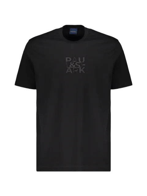 Paul & Shark logo-embroidered cotton T-shirt Black 16311625