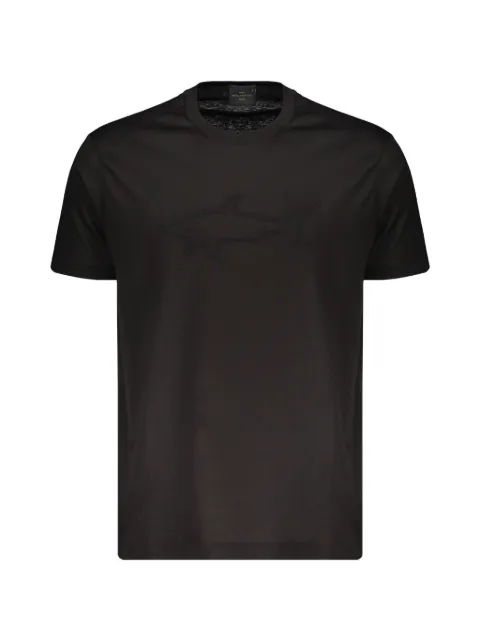 Paul & Shark logo-embroidered crew-neck T-shirt Black 16311618