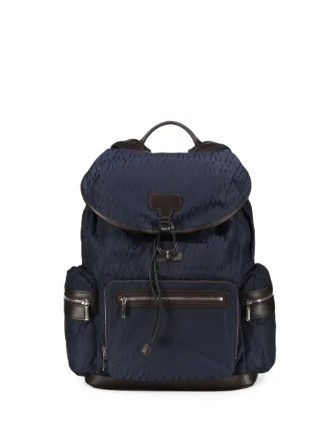 Moorer logo-pattern drawstring backpack Blue STEGERPMR