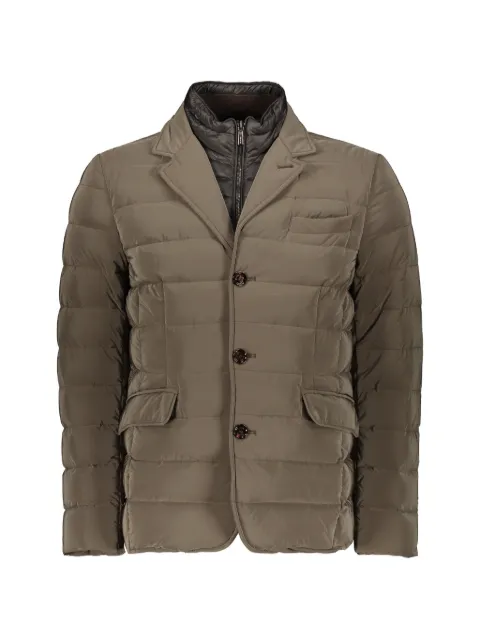 Moorer padded button-front jacket Neutrals NOMOSOS