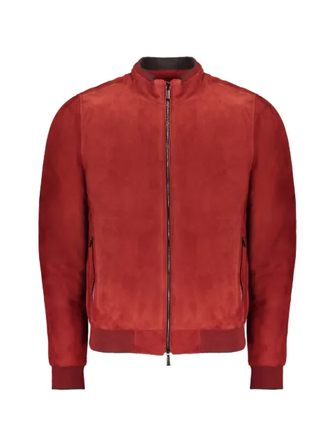 Moorer padded leather jacket Red ALMERICOUR
