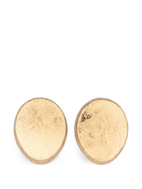 Monies oval-shaped wood earrings Gold 8480WDG