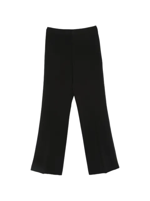 TWINSET logo-plaque flared trousers Black 262TT2421