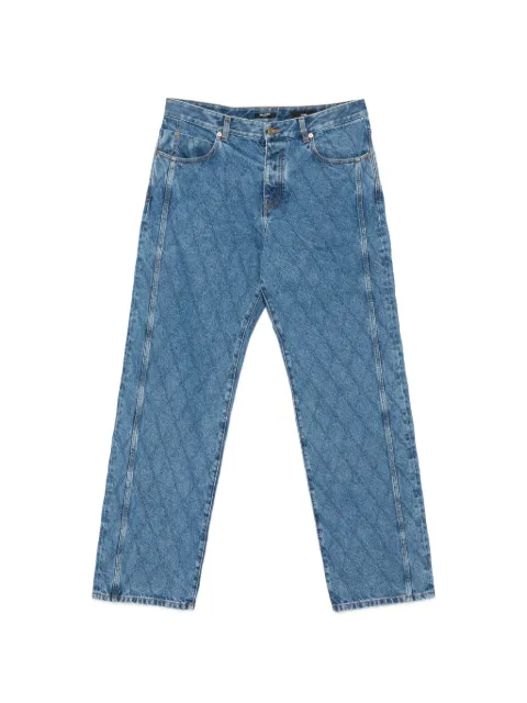 Balmain quilted straight-leg jeans Blue HH1ML190DG26
