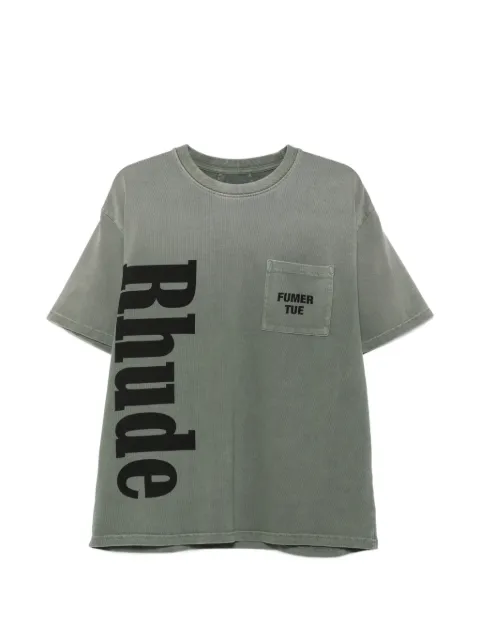 RHUDE logo-print pocket T-shirt Green RHPF26TT13012