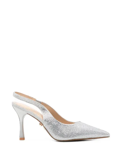 TWENTY FOURHAITCH crystal-embellished slingback pumps Silver S0213ARG62AARGENTO