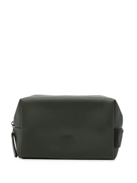 Rains logo-print wash bag Green 15580