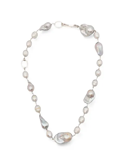 Jil Sander Grainy baroque-pearl necklace Silver J11UU0013P9363