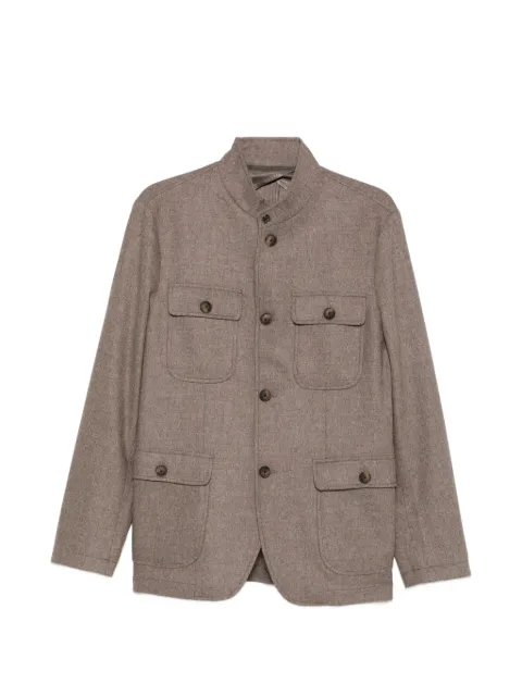 Gran Sasso four-pocket high-neck jacket Brown 7815951324017