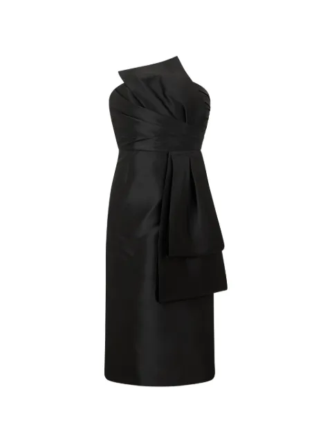 Alberta Ferretti one-shoulder draped midi dress Black A04396625