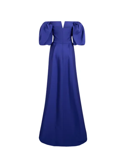 Alberta Ferretti off-the-shoulder puff-sleeve maxi dress Blue A04495120