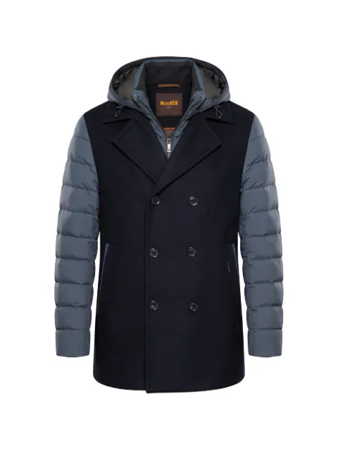 Moorer Cecco-Led quilted double-breasted coat Black CECCOLED