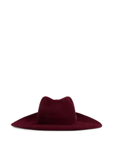 Alberta Ferretti wide-brim wool hat Red A36015198