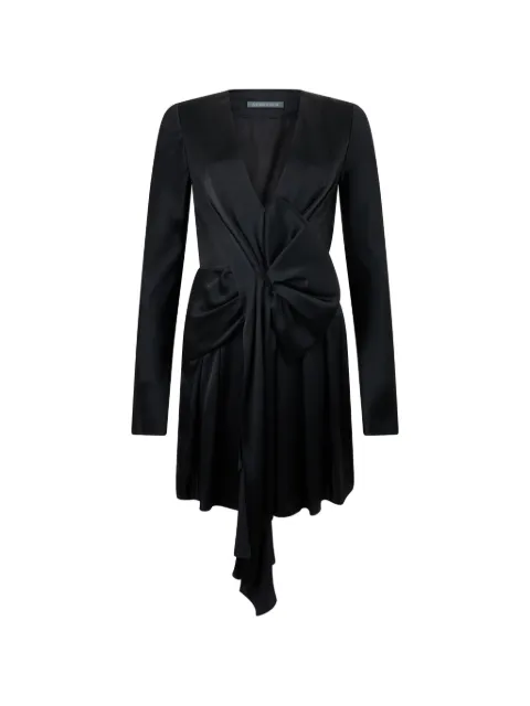 Alberta Ferretti knot-detail draped mini dress Black A04135119