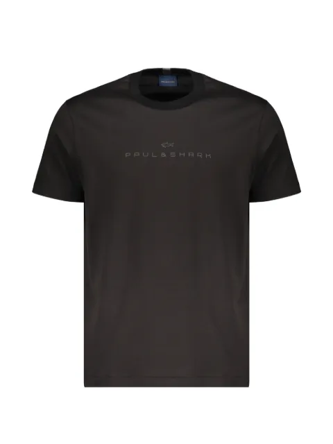 Paul & Shark logo-print short-sleeved T-shirt Black 16311626