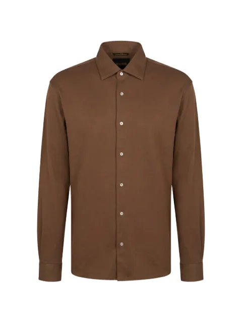 Moorer Montalcino button-up long-sleeved shirt Brown MONTALCINOGCW