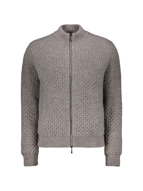 Moorer Gonerio-EC zip-up cardigan Grey GONERIOEC