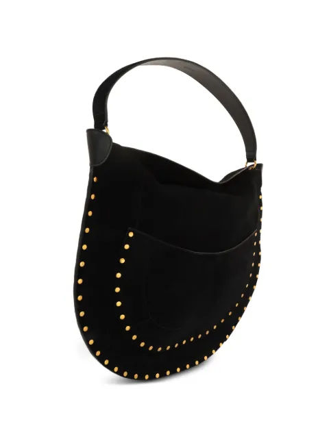 ISABEL MARANT stud-trim suede shoulder bag Black PP0510FAD3C12M