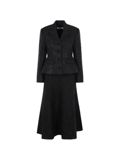 Self-Portrait bouclé-knit midi dress Black AW26056