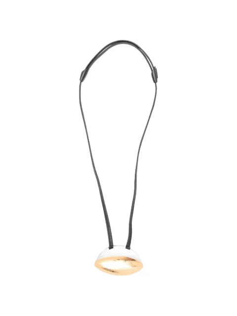 Monies circular-pendant cord necklace Gold 8487AG099