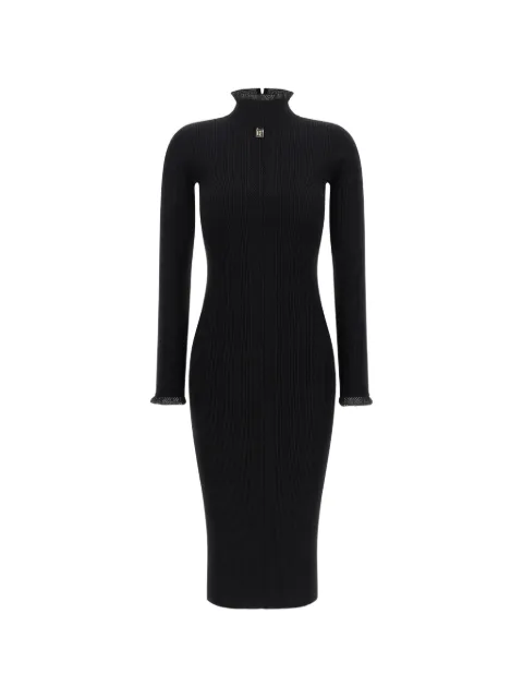 Elisabetta Franchi knit dress with logo detail Black AM21B66E2