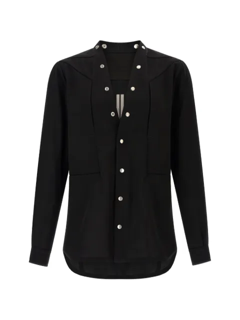 Rick Owens Larry Fogpocket shirt Black RU02F4287WT