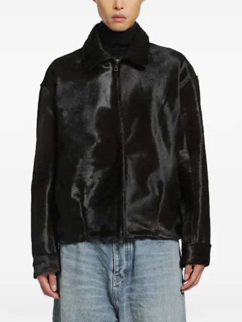 Giorgio Brato elastic-waistband leather jacket Black GU27F28005