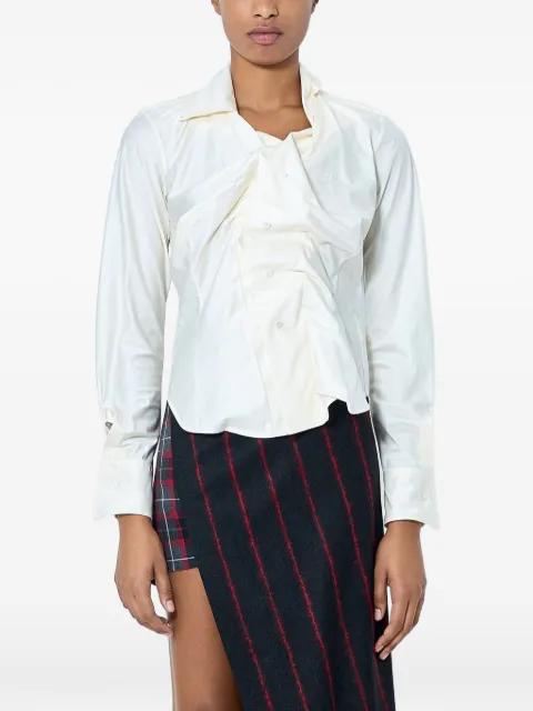 Vivienne Westwood Drunken asymmetrical ruched shirt Neutrals 1501000CW01JPP207