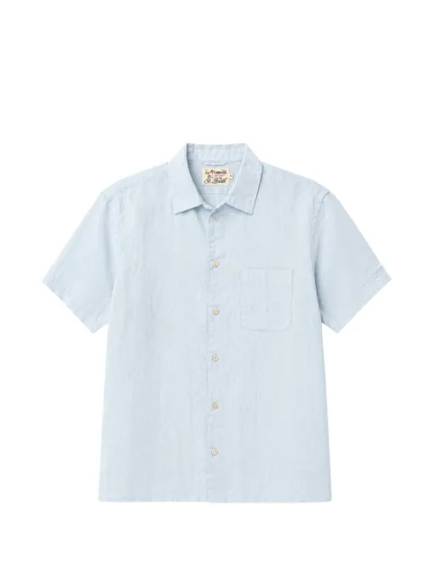 MC2 Saint Barth short-sleeve linen shirt Blue SIF0002