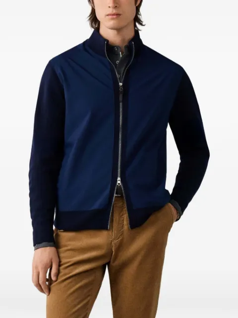 Hackett London hybrid zip-up jacket Blue HM7000267
