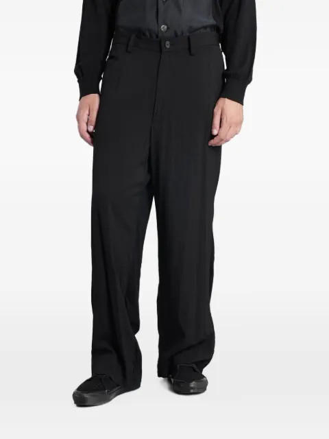Undercover logo-patch wide-leg trousers Black UC2F45013