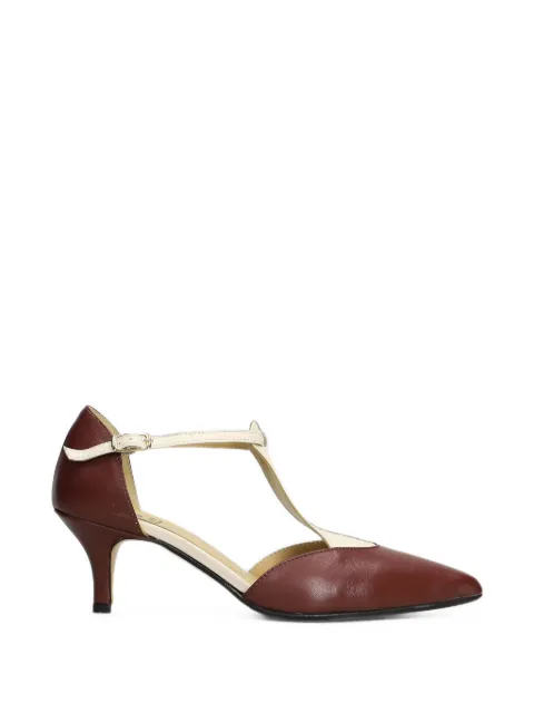 L Arianna T-bar pointed-toe pumps Brown TG2754F
