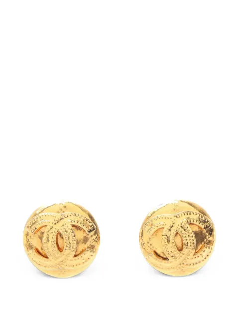 CHANEL Pre-Owned 1994 CC Gold Plated Round Clip On Earrings costume earrings Gold V2H9WWR5NIFUS29J