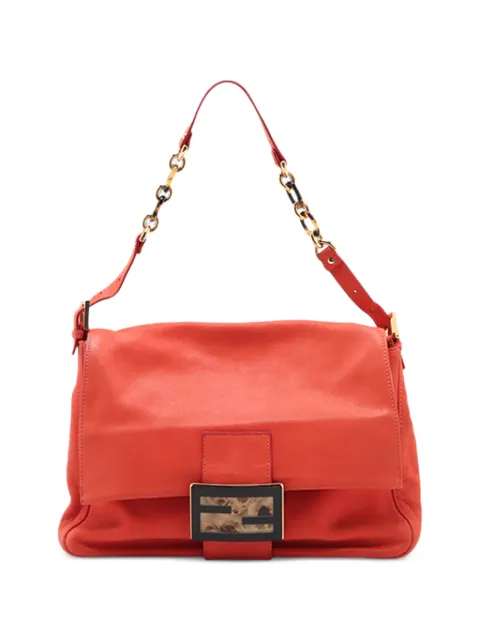 Fendi Pre-Owned 2000-2010 Shimmer Leather Mamma Forever shoulder bag Red C5GZCXAVI5Y1OV07