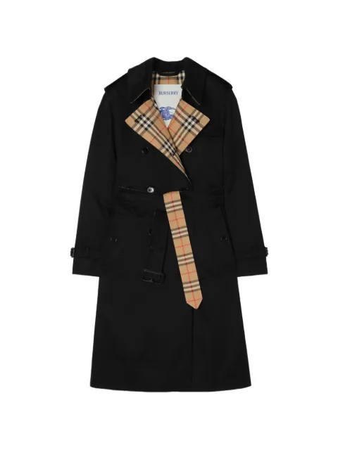 Burberry long gabardine lakefield trench coat Black 8135483
