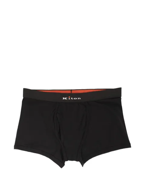 Kiton logo-detail boxers Black UNWBX16K0261L020