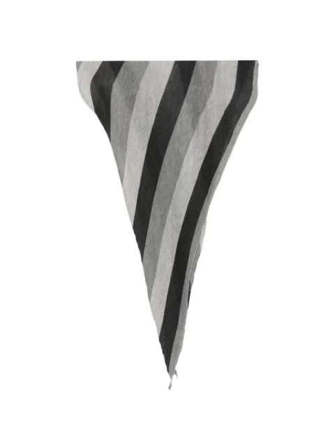 Botto Giuseppe striped triangular scarf Grey 5544602