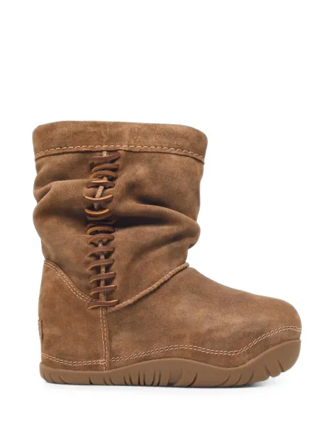 UGG lace-detail leather boots Brown 1179830