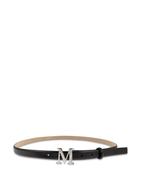 Max Mara M monogram buckle belt Black 2624506062600