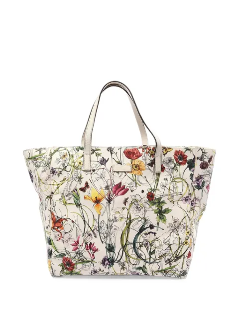 Gucci Pre-Owned 2000-2015 Canvas Flora tote bag White A224DBILXGN7KPRU