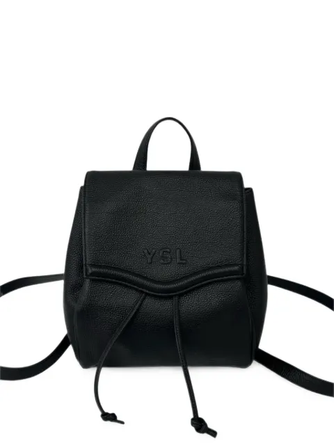 Saint Laurent Pre-Owned 20th Century Leather backpack Black 9D33O8OZB5AMEY2L