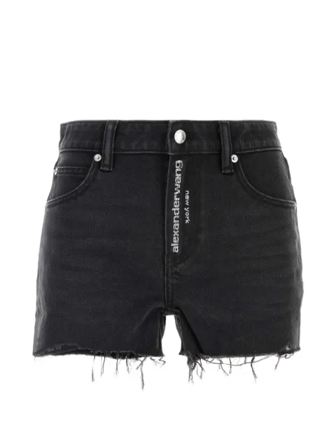 Alexander Wang relaxed short Hotfix logo-fly Black 4DC4264407