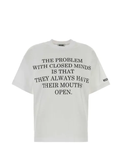 Moschino slogan-print T-shirt White 262D07135441