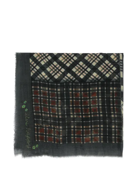SGOMBERO CANTINE checked fringed scarf Grey 1534BISCASSIOPEA3
