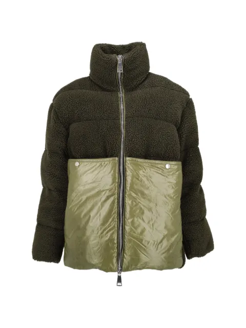 Khrisjoy fleece-texture padded jacket Green RU2172654