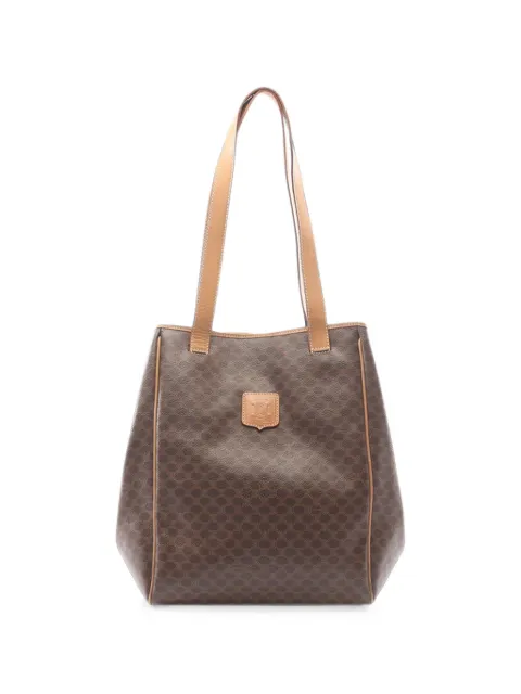 Celine Pre-Owned 2014 Macadam Coated Canvas tote bag Brown PVUDABWAB6TLX3PH