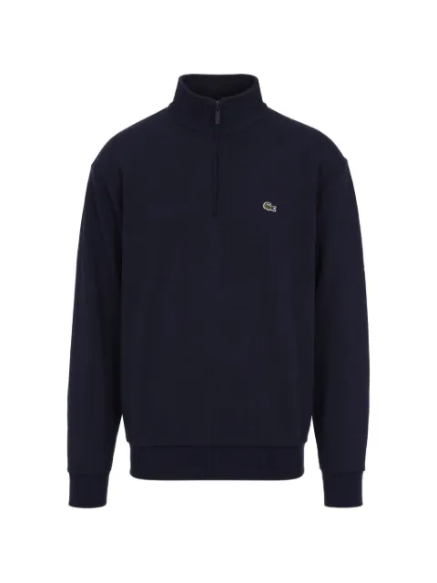 Lacoste quarter-zip logo-patch sweater Blue SH8866