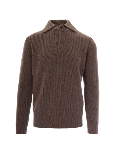 Ballantyne fisherman-rib wool sweater Brown B2W2017W067