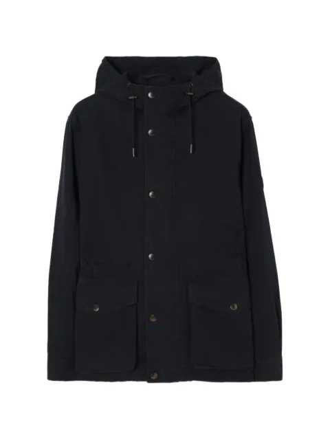 Burberry gabardine Euston hooded jacket with warmer Blue 8135403