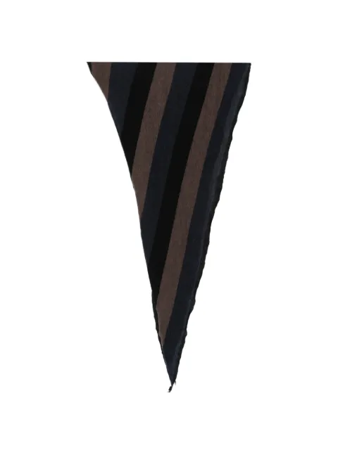 Botto Giuseppe striped triangular scarf Blue 5544602